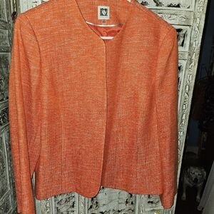 Orange Anne Klein blazer